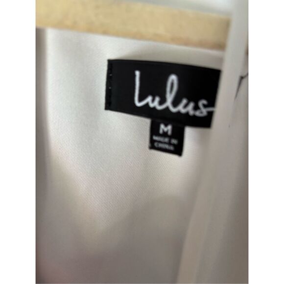 In the Moment White Embroidered Dress M LULU - Picture 5 of 8